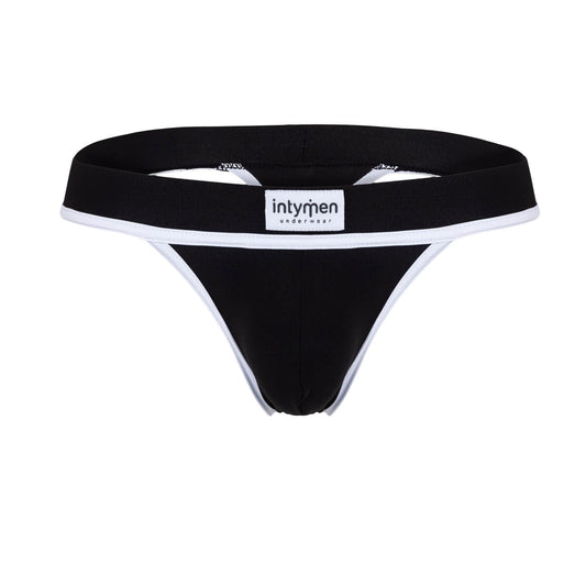 Black jockstrap with white trim.