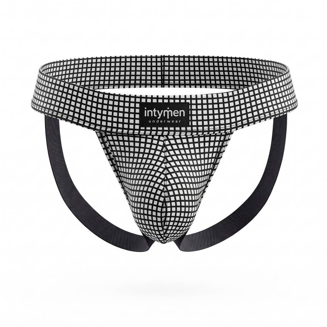 Intymen INE046 Jockstrap Men Black White