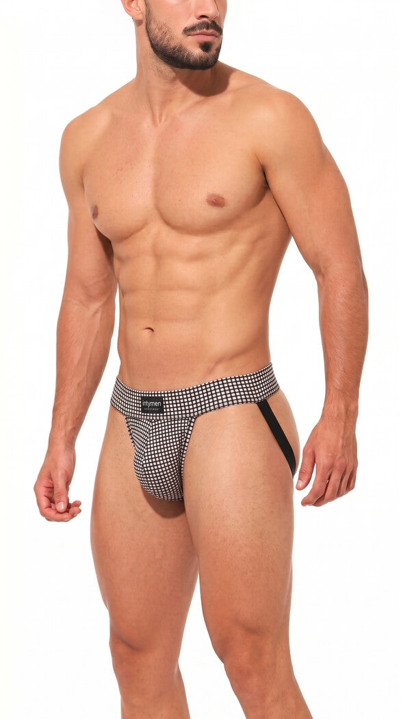 Intymen INE046 Jockstrap Men Black White