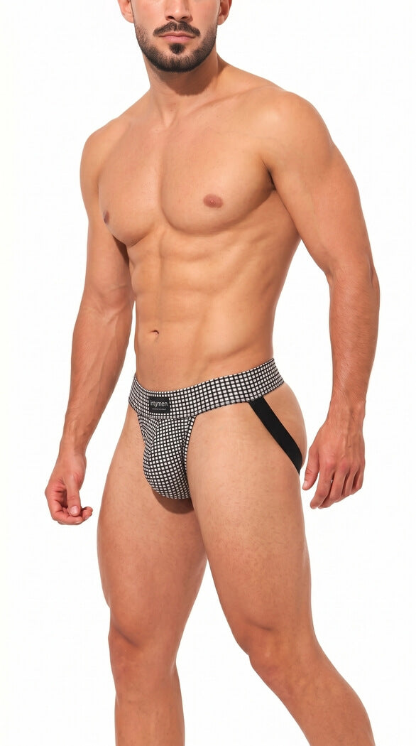 Intymen INE046 Jockstrap Men Black White